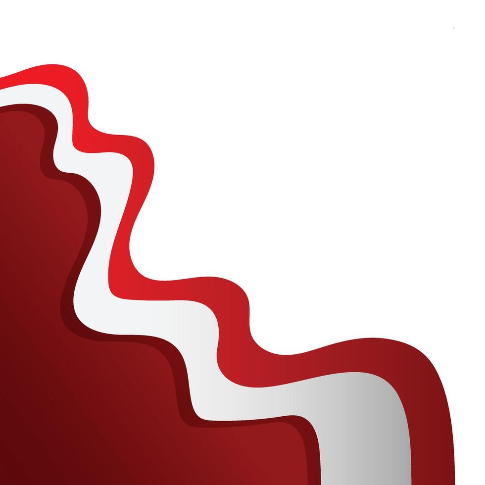 Red And White Indonesian Flag Corner vector