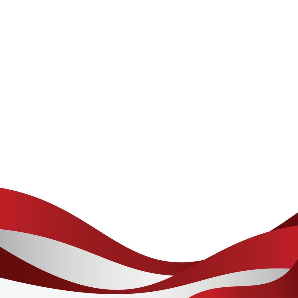 Indonesian Independence Day Wavy Footer vector