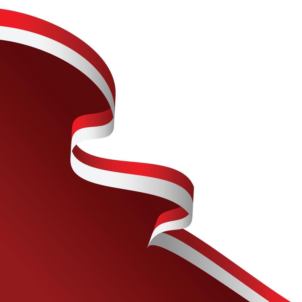 Red And White Indonesian Flag Corner vector
