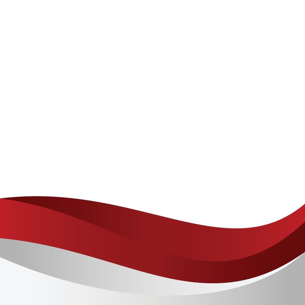 Indonesian Independence Day Wavy Footer vector