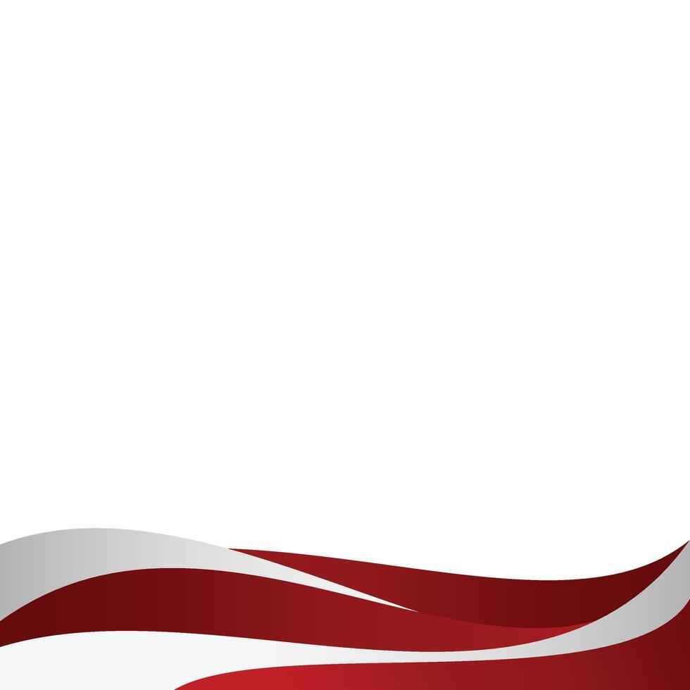 Indonesian Independence Day Wavy Footer vector