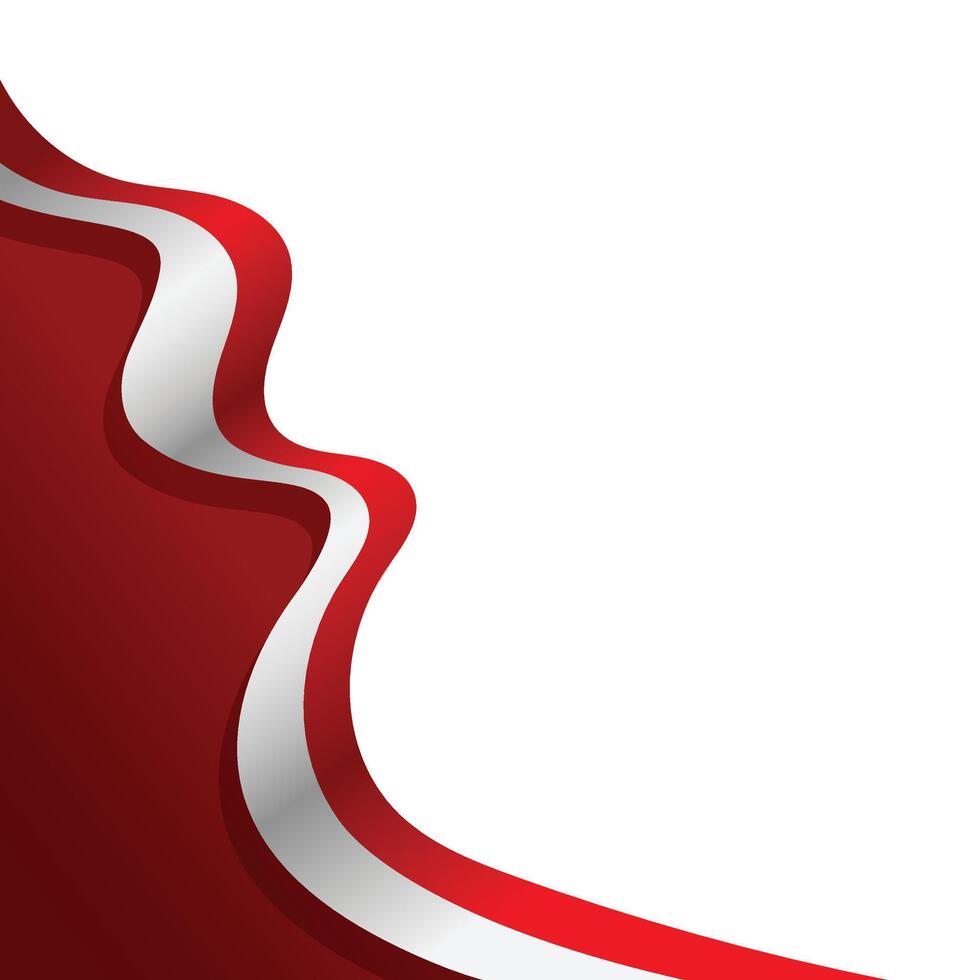 Red And White Indonesian Flag Corner vector
