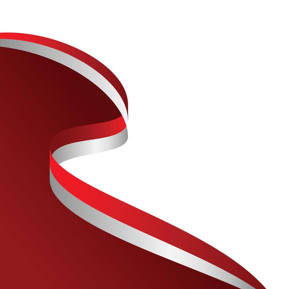 Red And White Indonesian Flag Corner vector