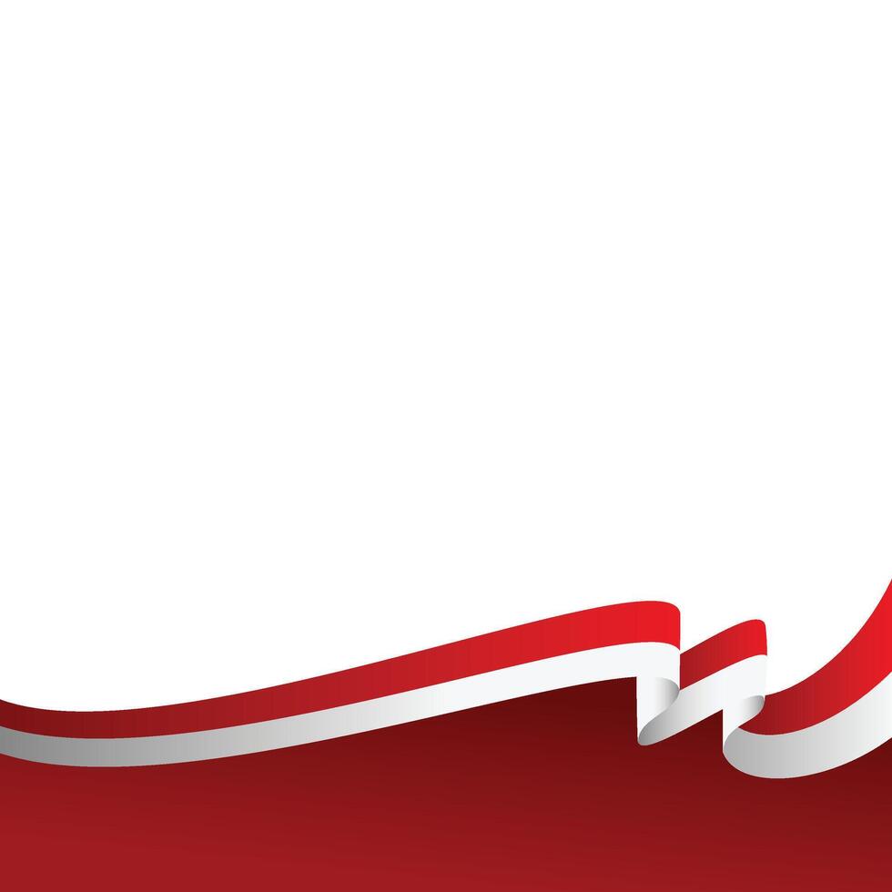 Indonesian Indepedence Day Flag Footer vector