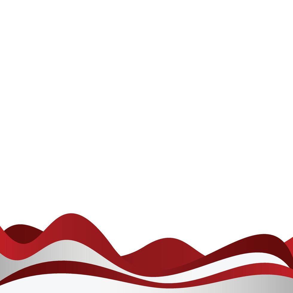 Indonesian Independence Day Wavy Footer vector