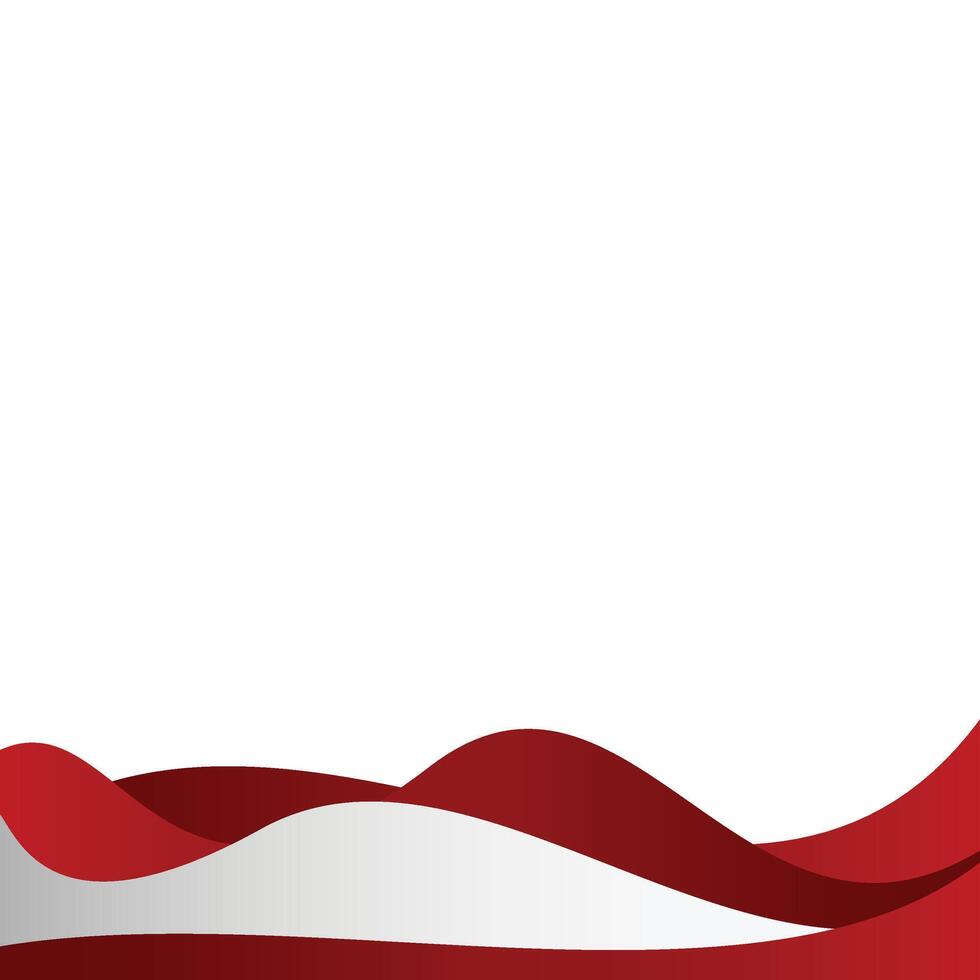 Indonesian Independence Day Wavy Footer vector