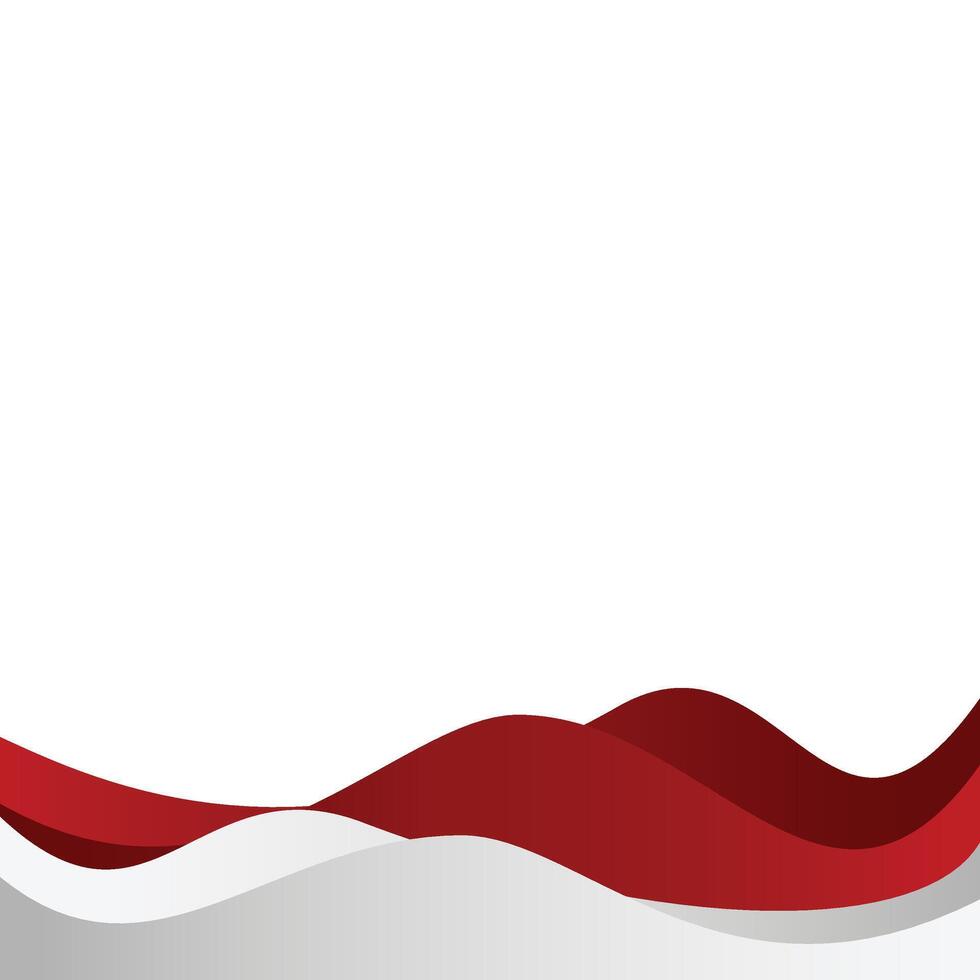 Indonesian Independence Day Wavy Footer vector
