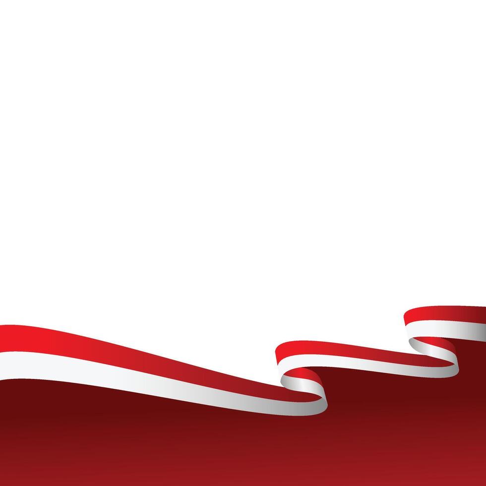 Indonesian Indepedence Day Flag Footer vector