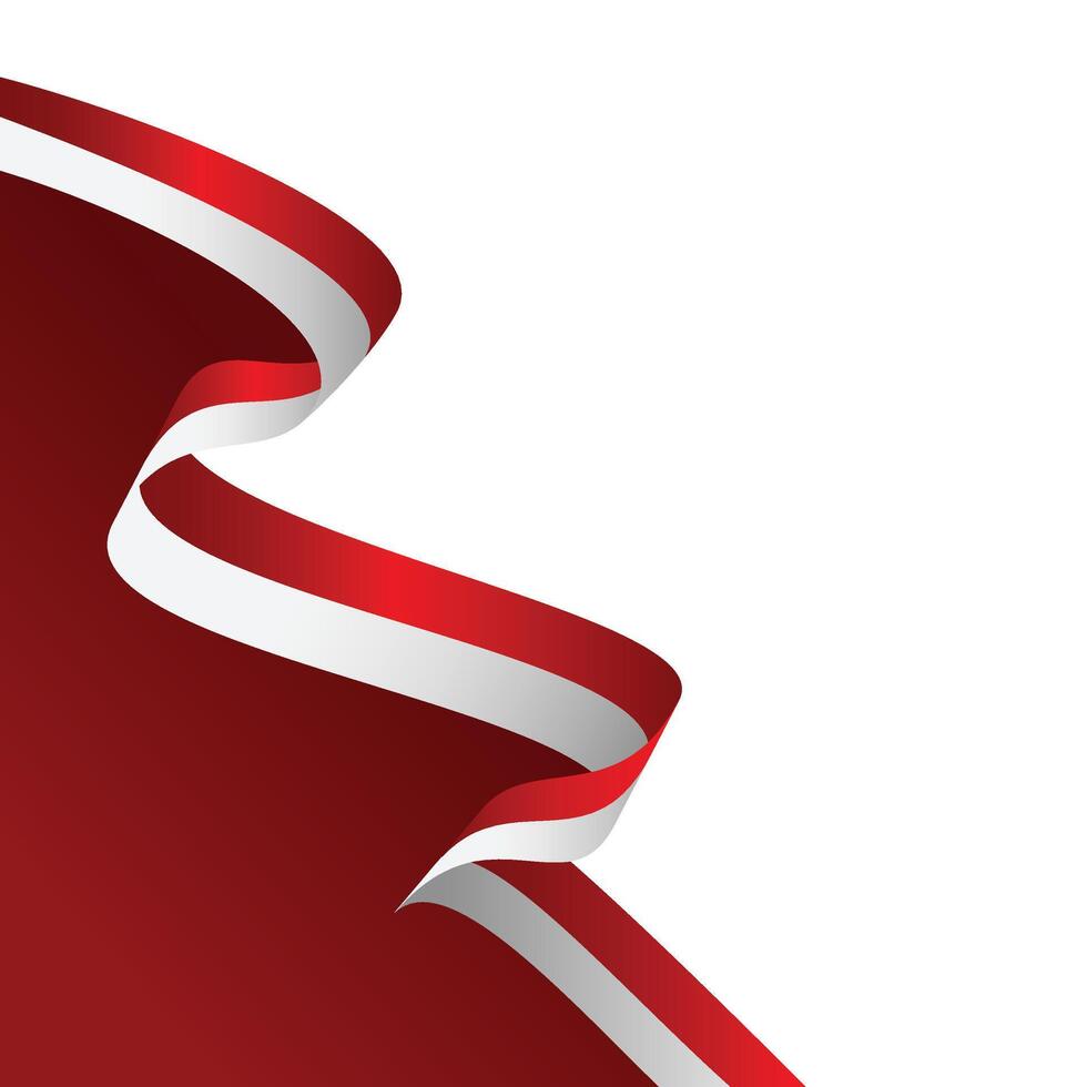 Red And White Indonesian Flag Corner vector