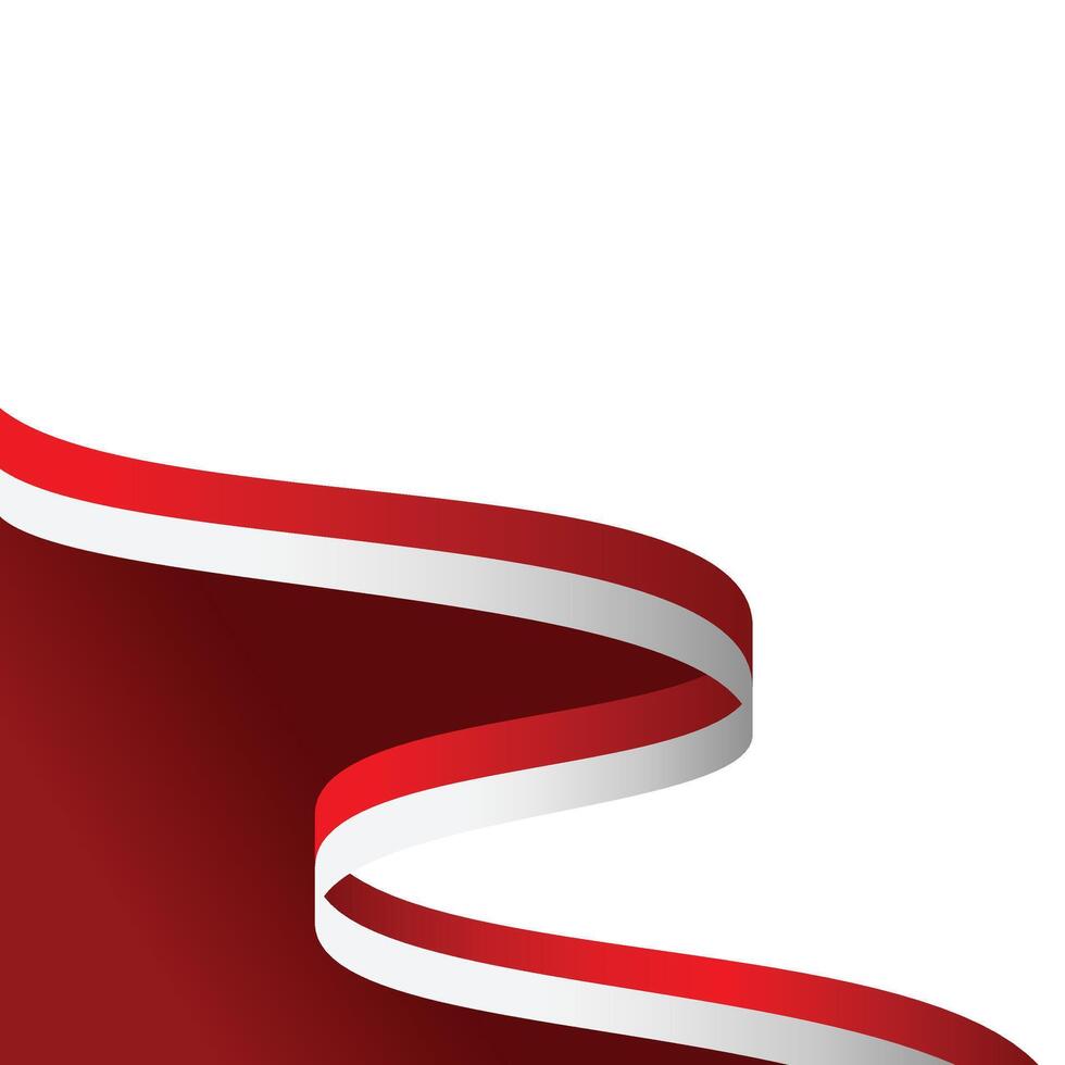 Red And White Indonesian Flag Corner vector