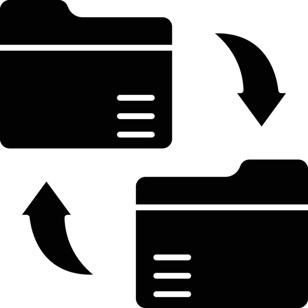 File Transfer Glyph Icon Design vector