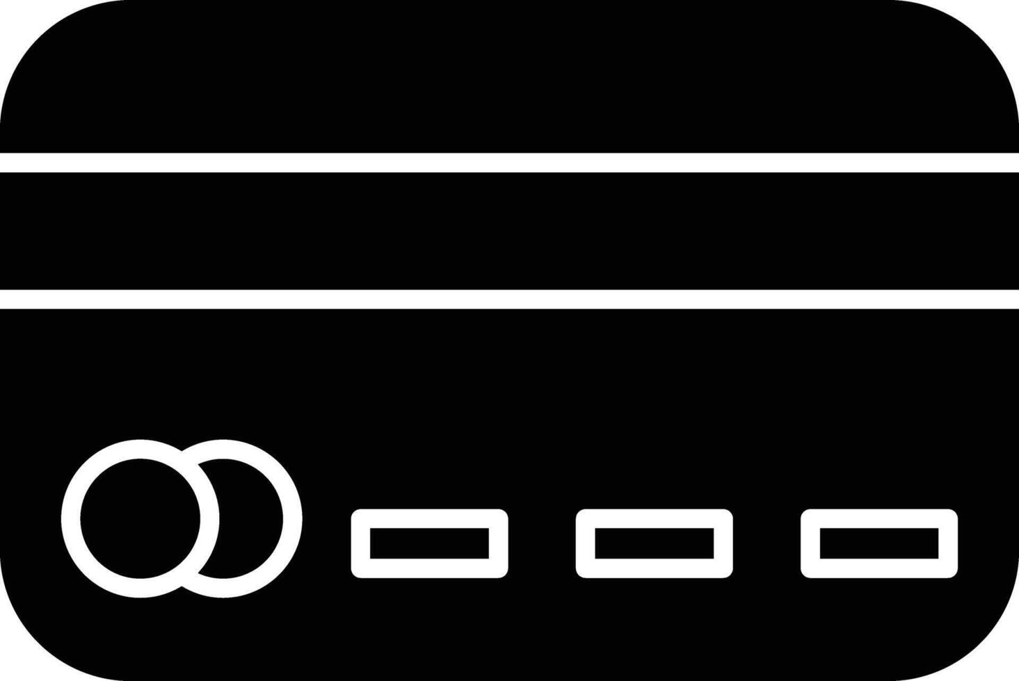 Credit Card Glyph Icon Design vector