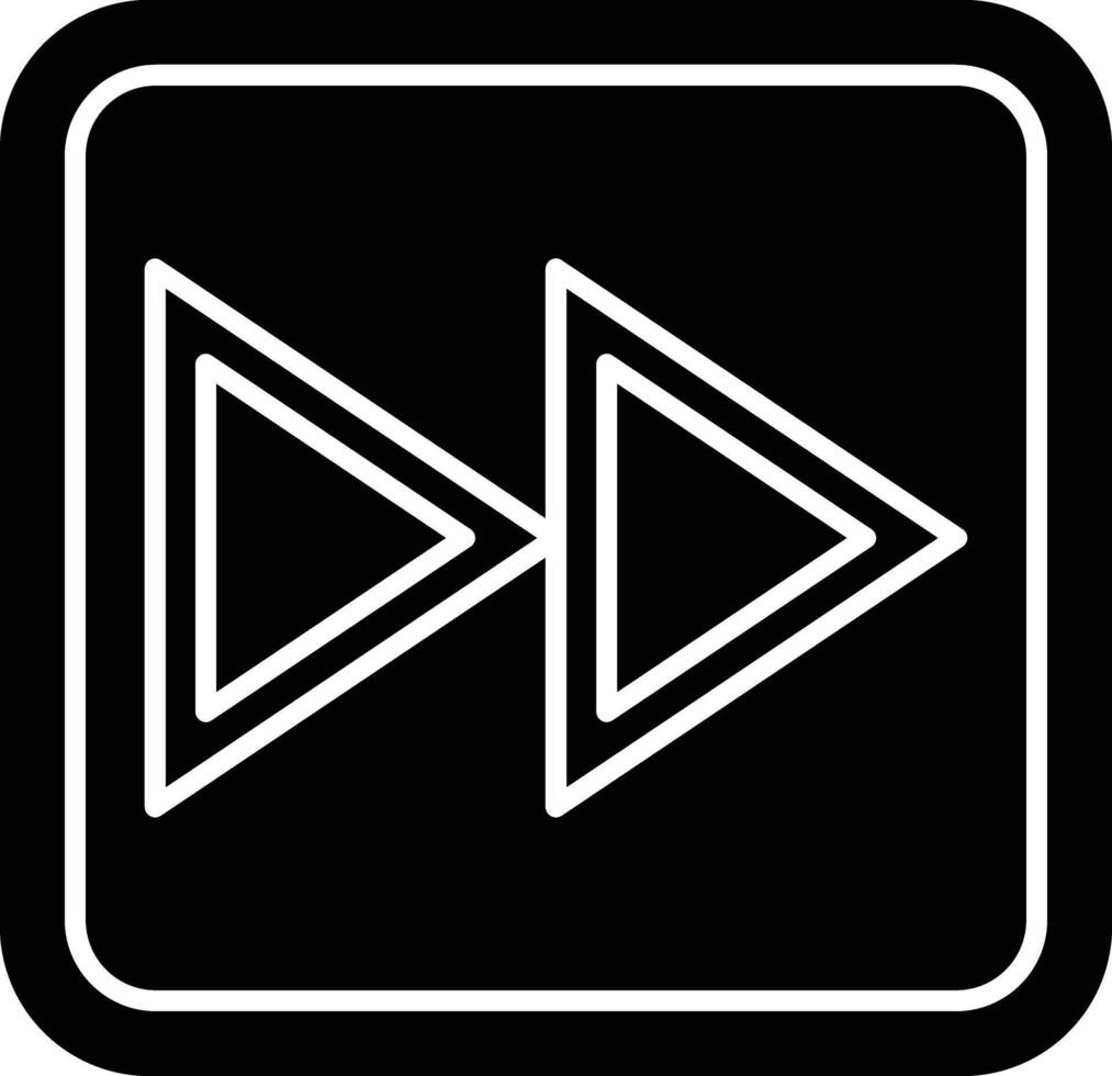 Forward Glyph Icon Design vector