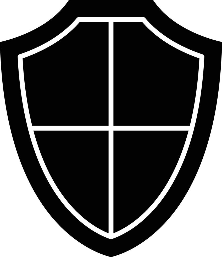 Shield Glyph Icon Design vector