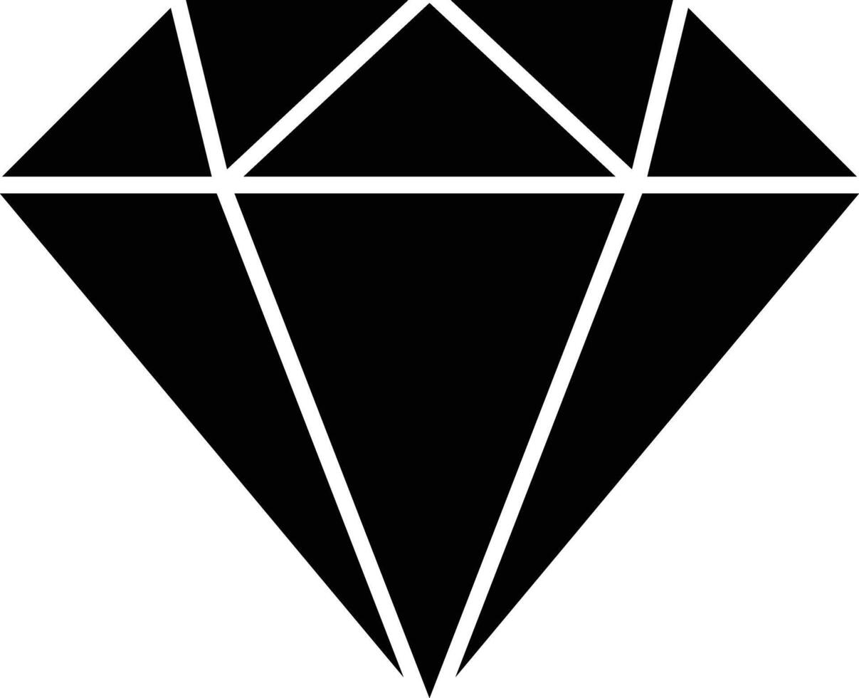 Diamond Glyph Icon Design vector