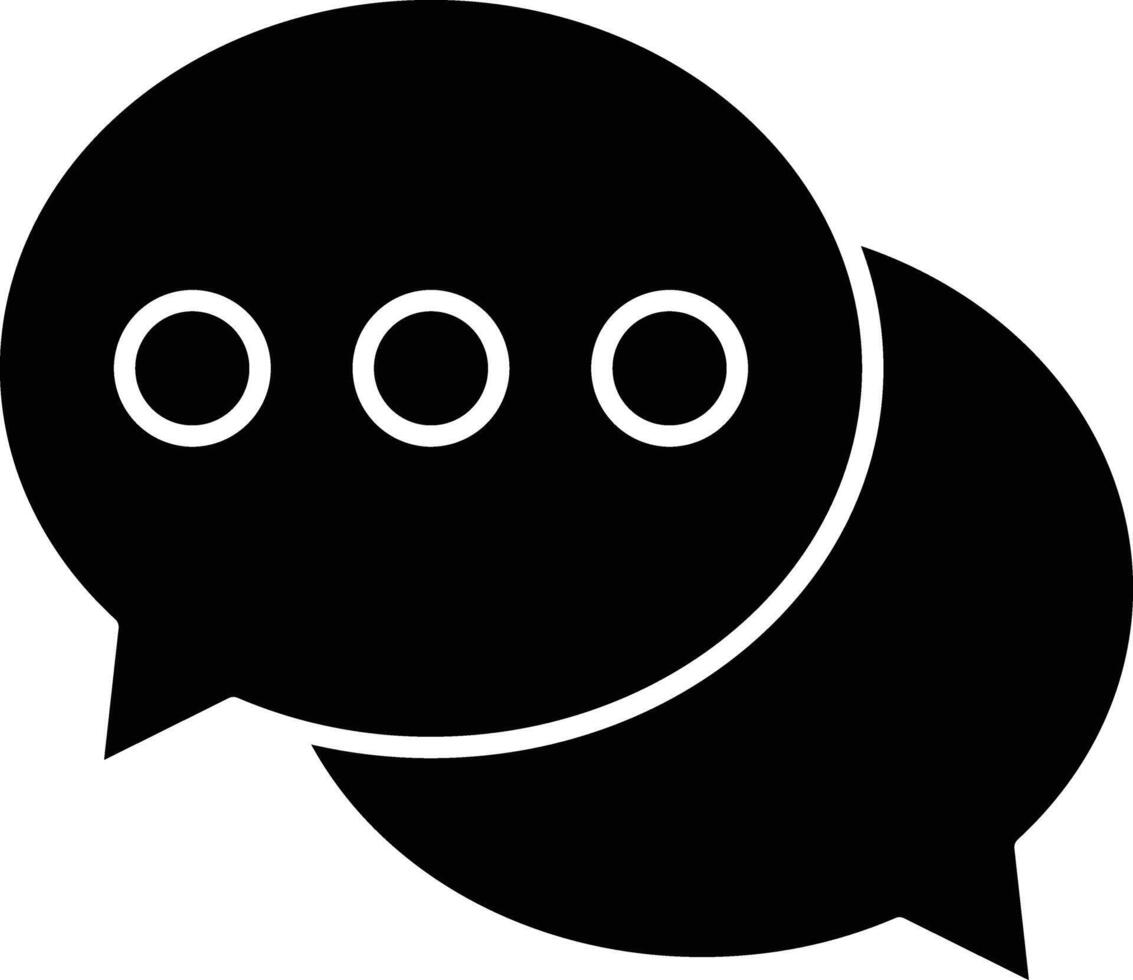 Chat Glyph Icon Design vector