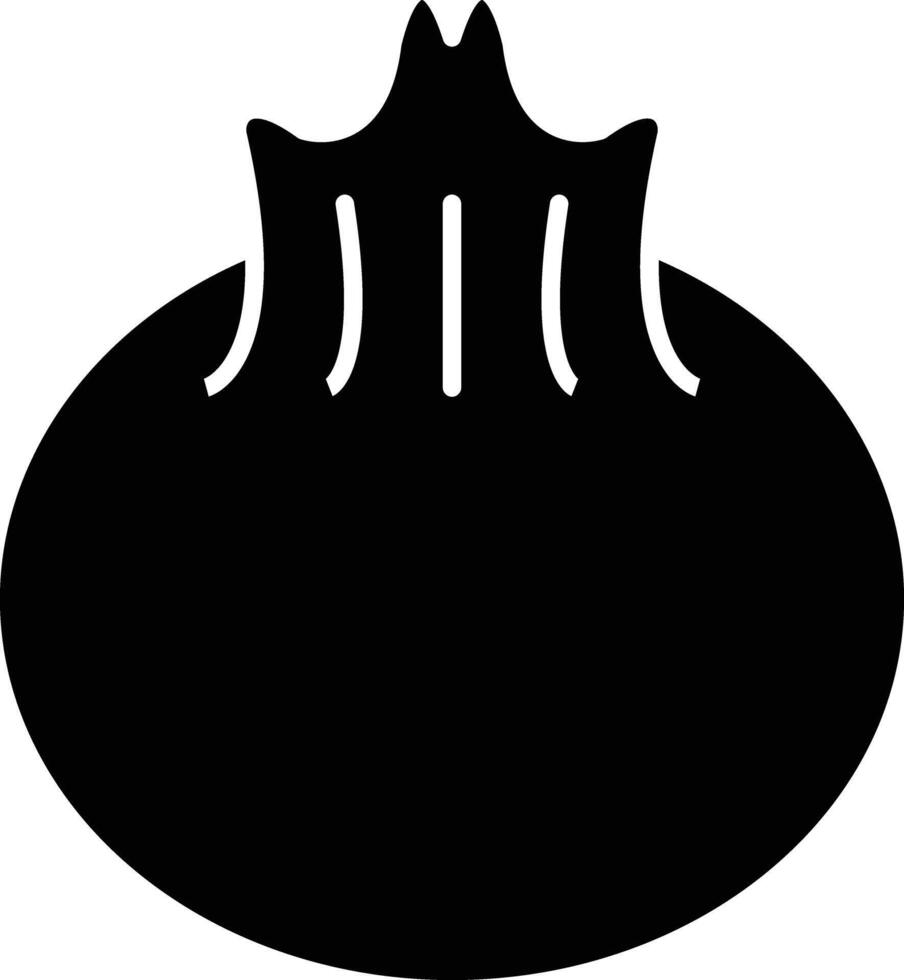 Dim Sum Glyph Icon Design vector