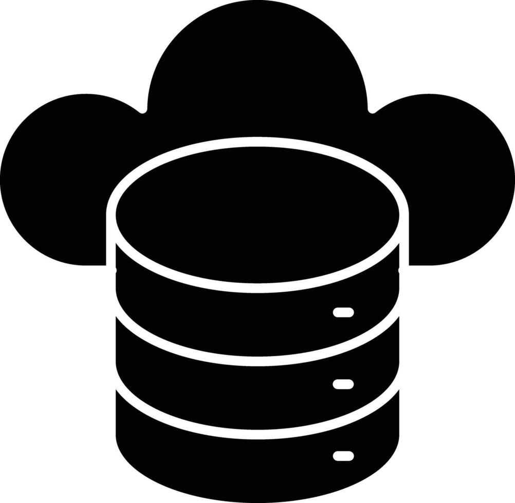 Cloud Data Glyph Icon Design vector