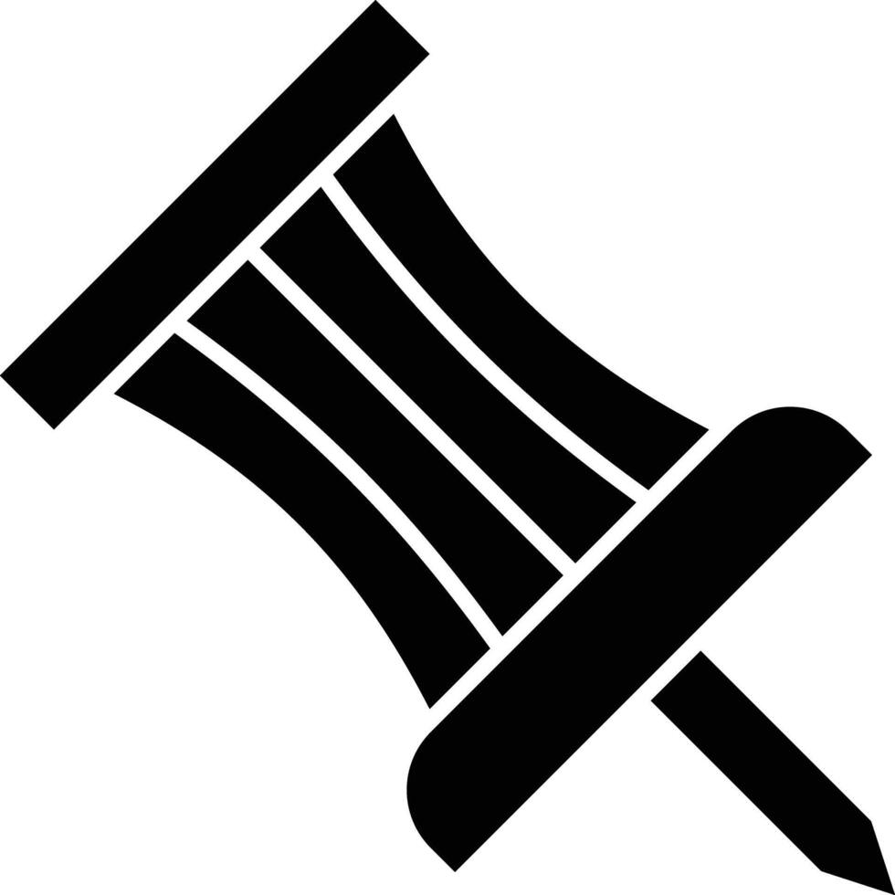 Push Pin Glyph Icon Design vector