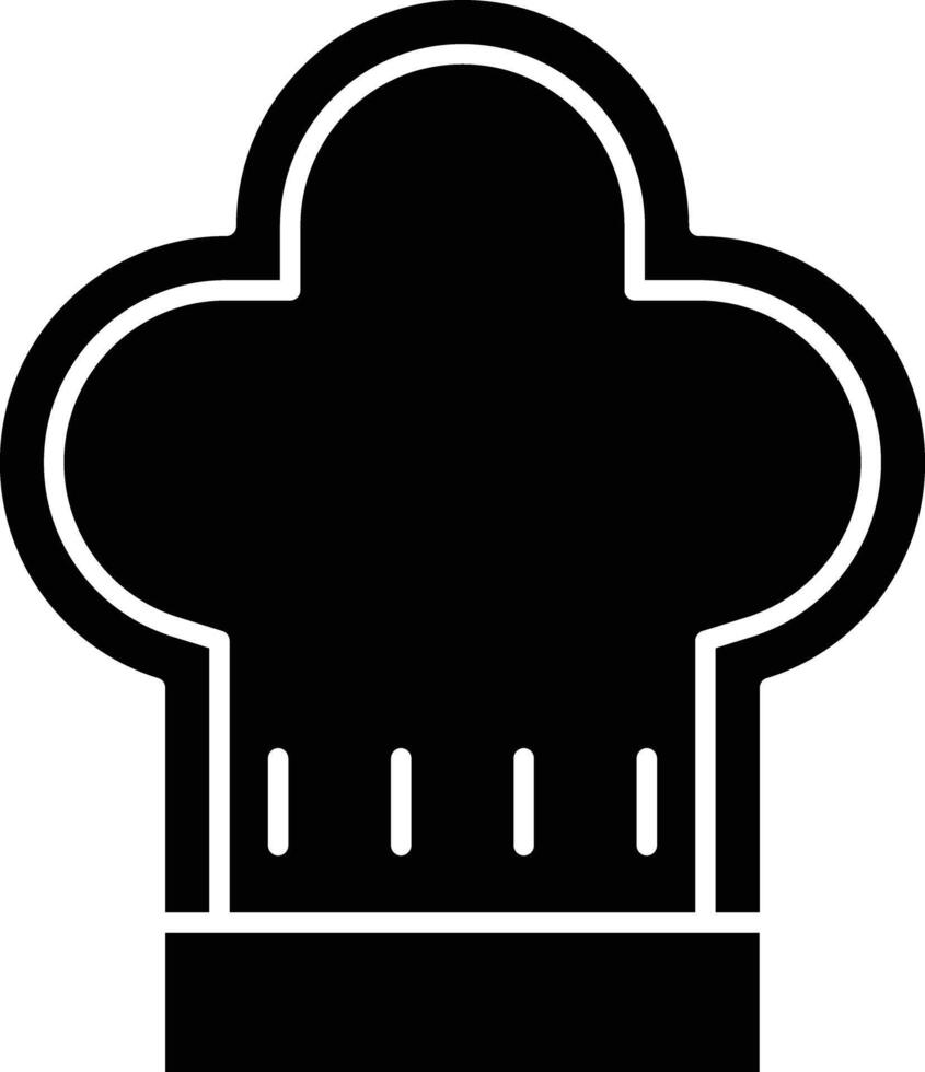 Chef Hat Glyph Icon Design vector