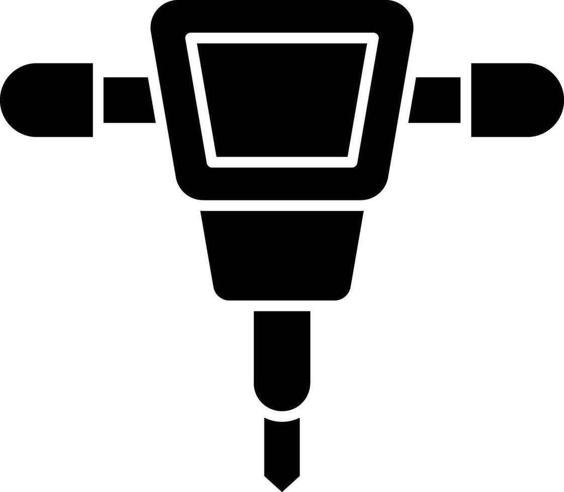 Jackhammer Glyph Icon Design vector