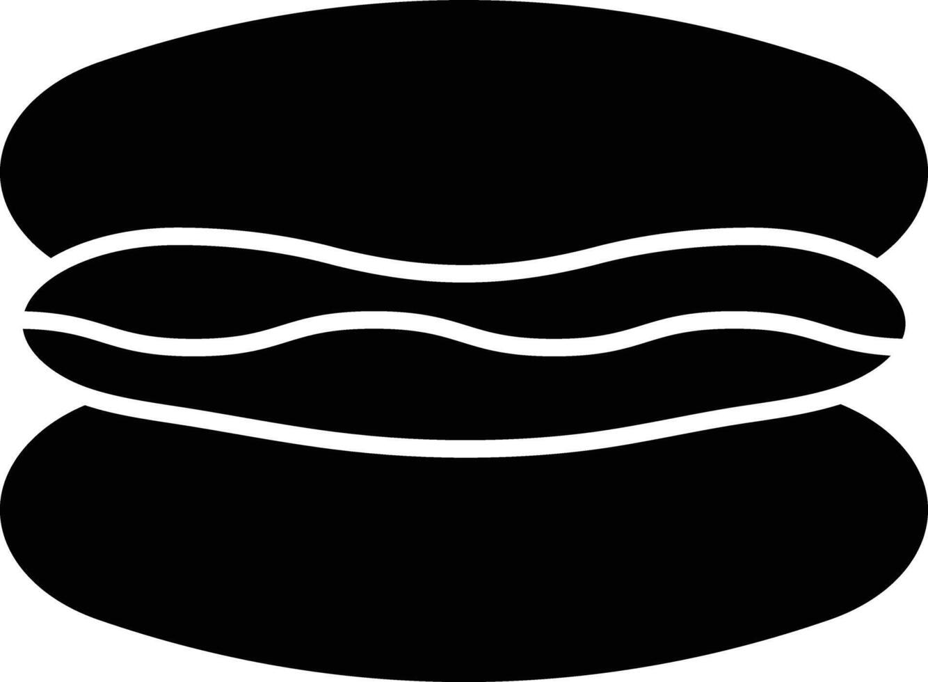 Hot Dog Glyph Icon Design vector
