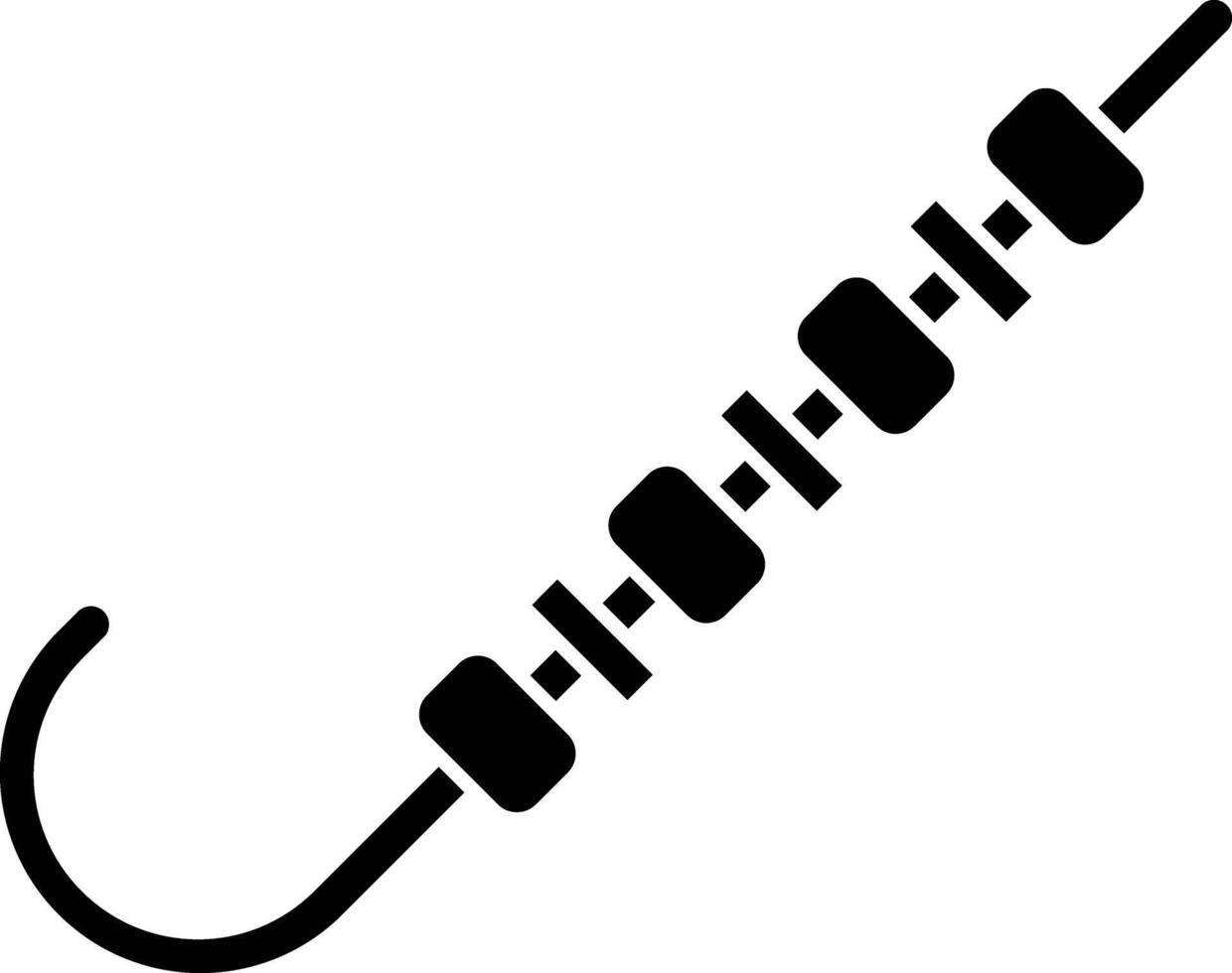 Skewer Glyph Icon Design vector