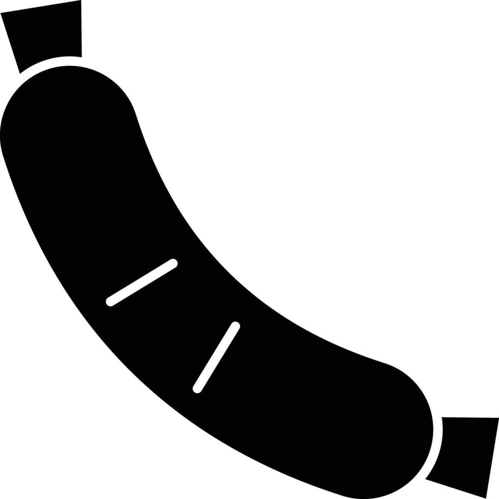 Sausage Glyph Icon Design vector