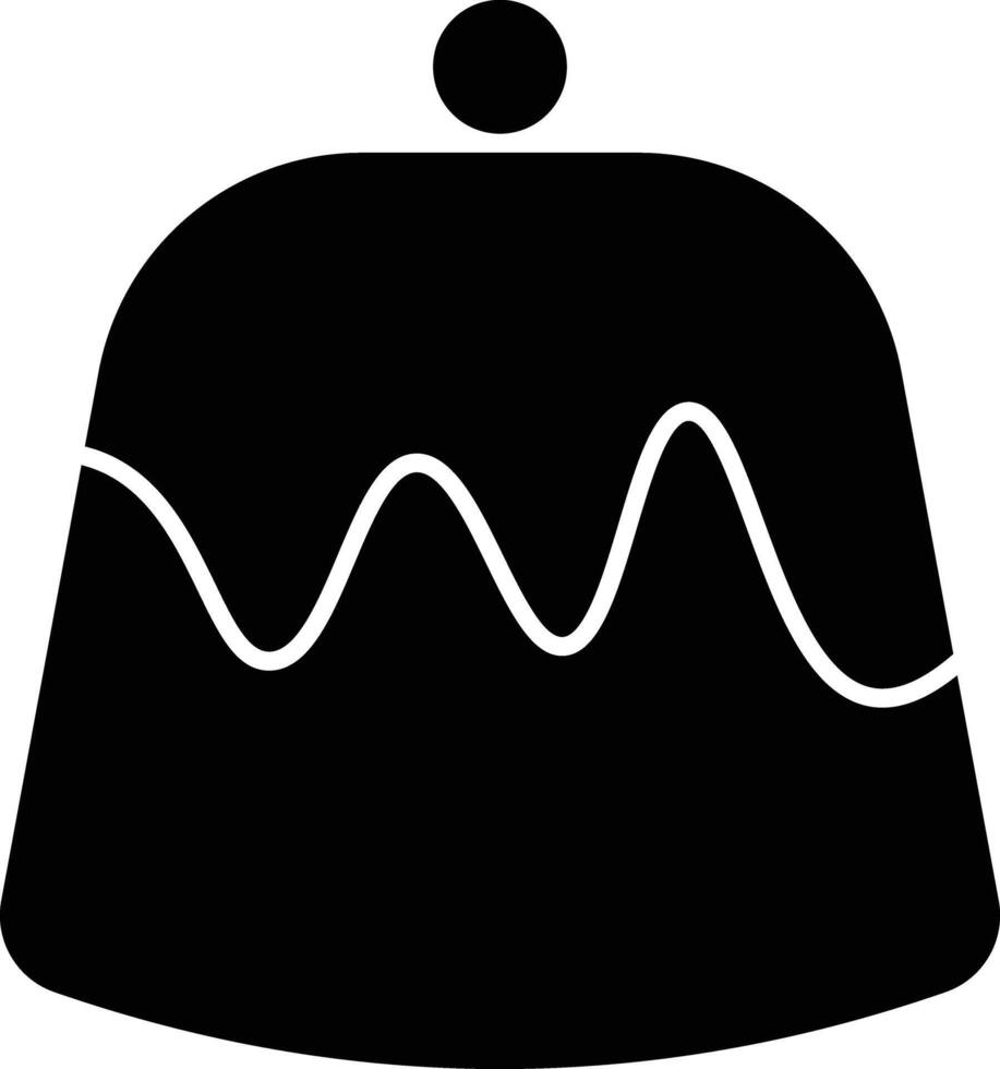 Pudding Glyph Icon Design vector