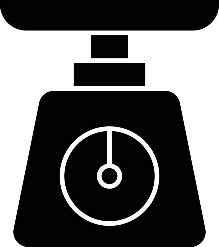 Kitchen Scale Glyph Icon Design vector