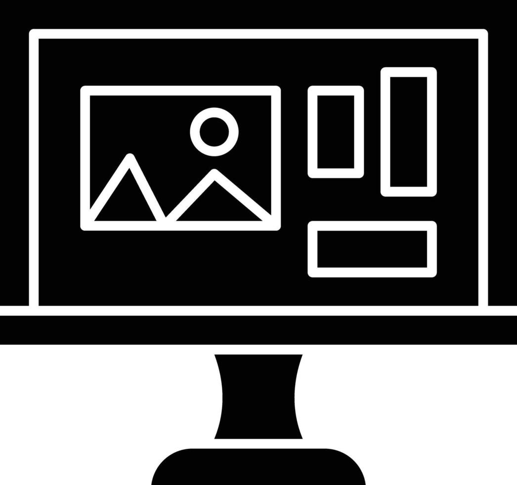 Content Glyph Icon Design vector