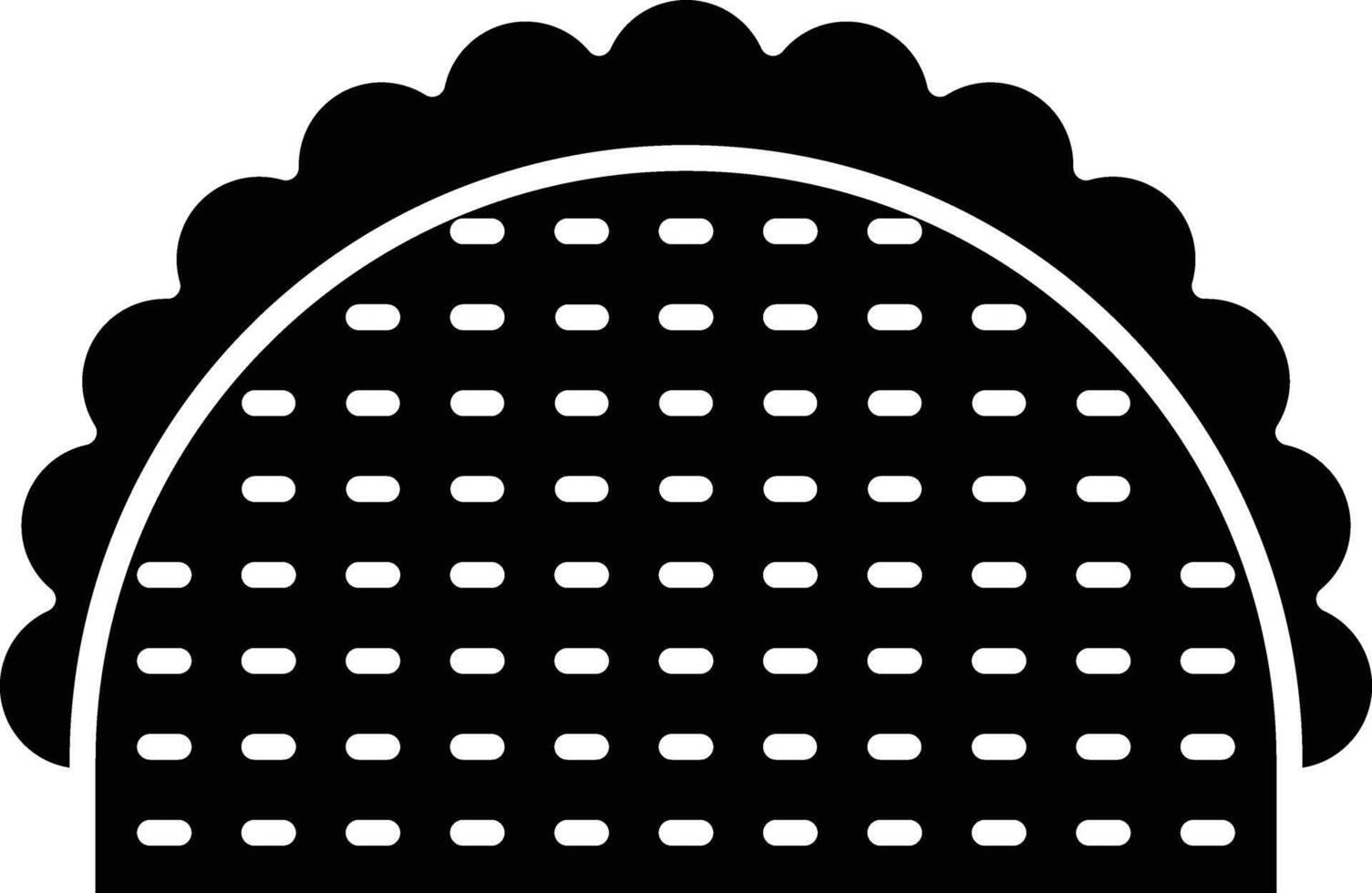 Taco Glyph Icon Design vector
