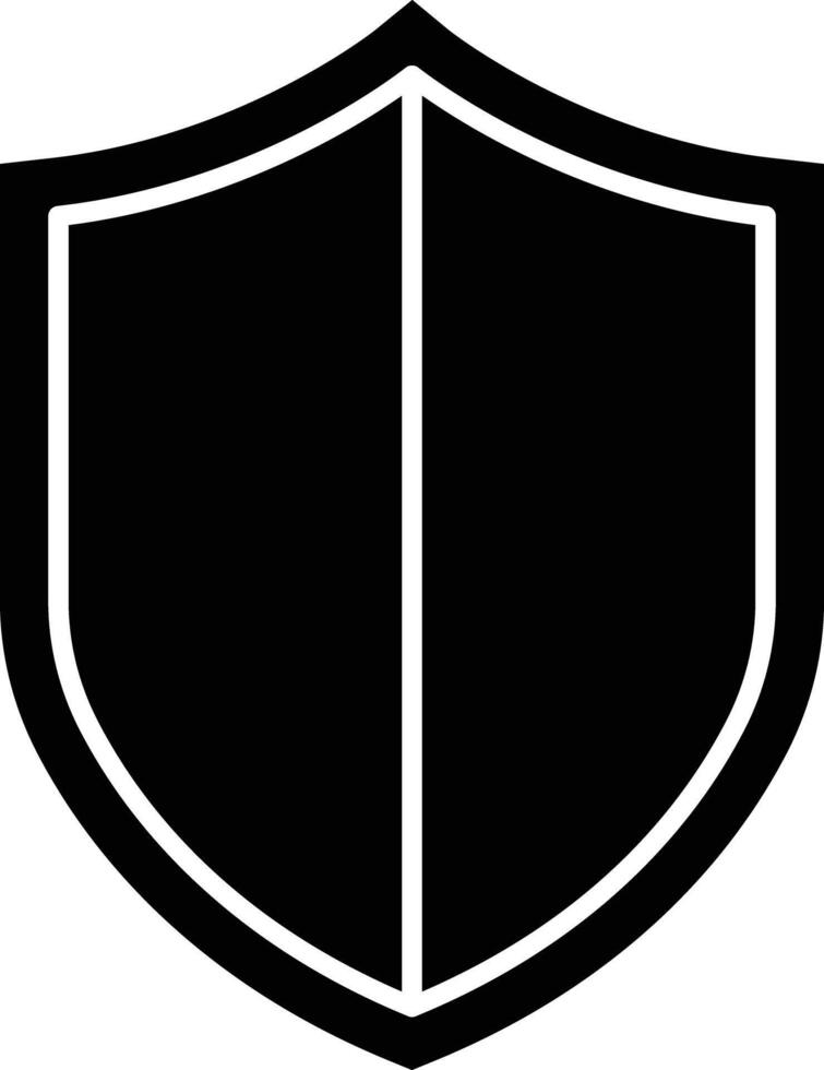 Shield Glyph Icon Design vector