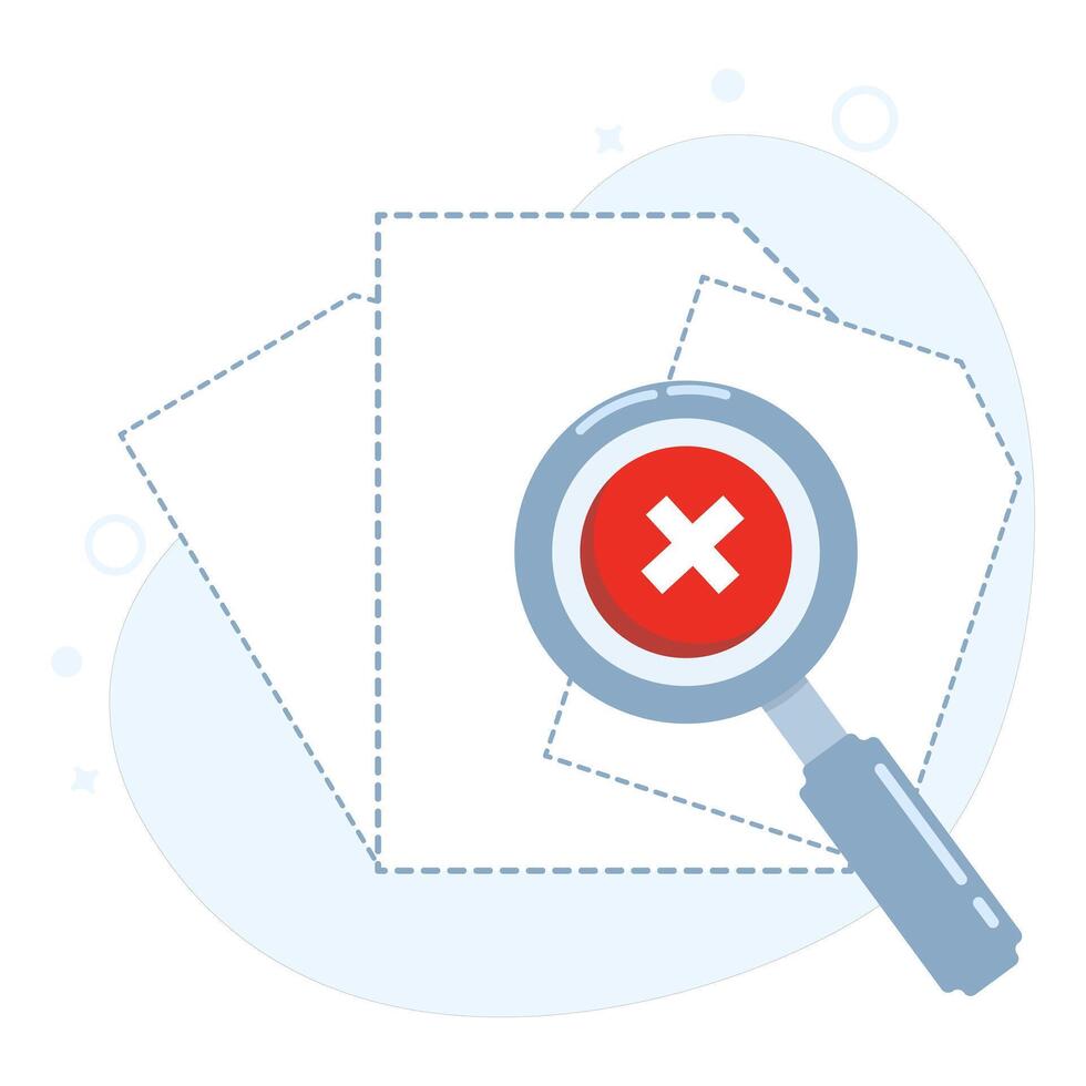 Concept no result data, document or file not found concept. File management administration, data archiving, modern graphic elements for landing page, ui, infographics, icons, etc, flat . vector