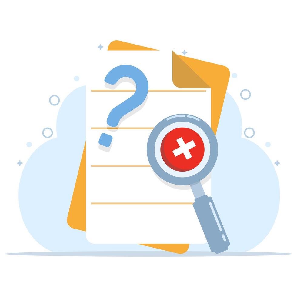 Concept no result data, document or file not found concept. File management administration, data archiving, modern graphic elements for landing page, ui, infographics, icons, etc, flat . vector
