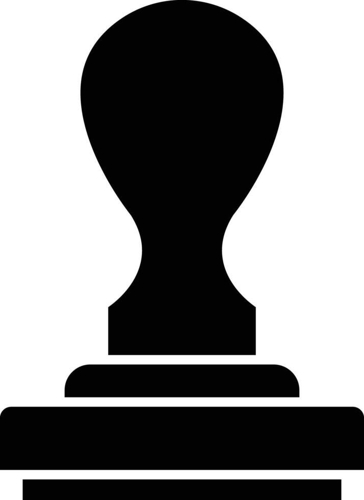 Rubber Stamp Line Icon vector