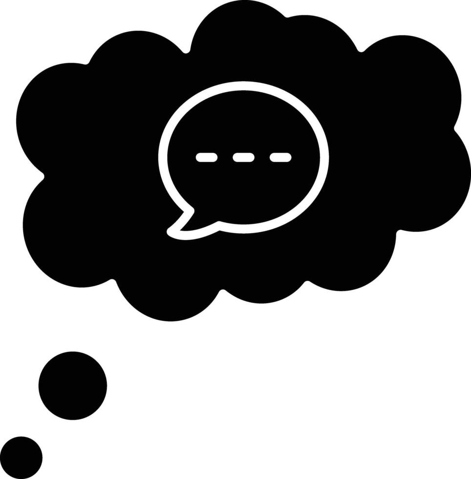 Thinking Line Icon vector