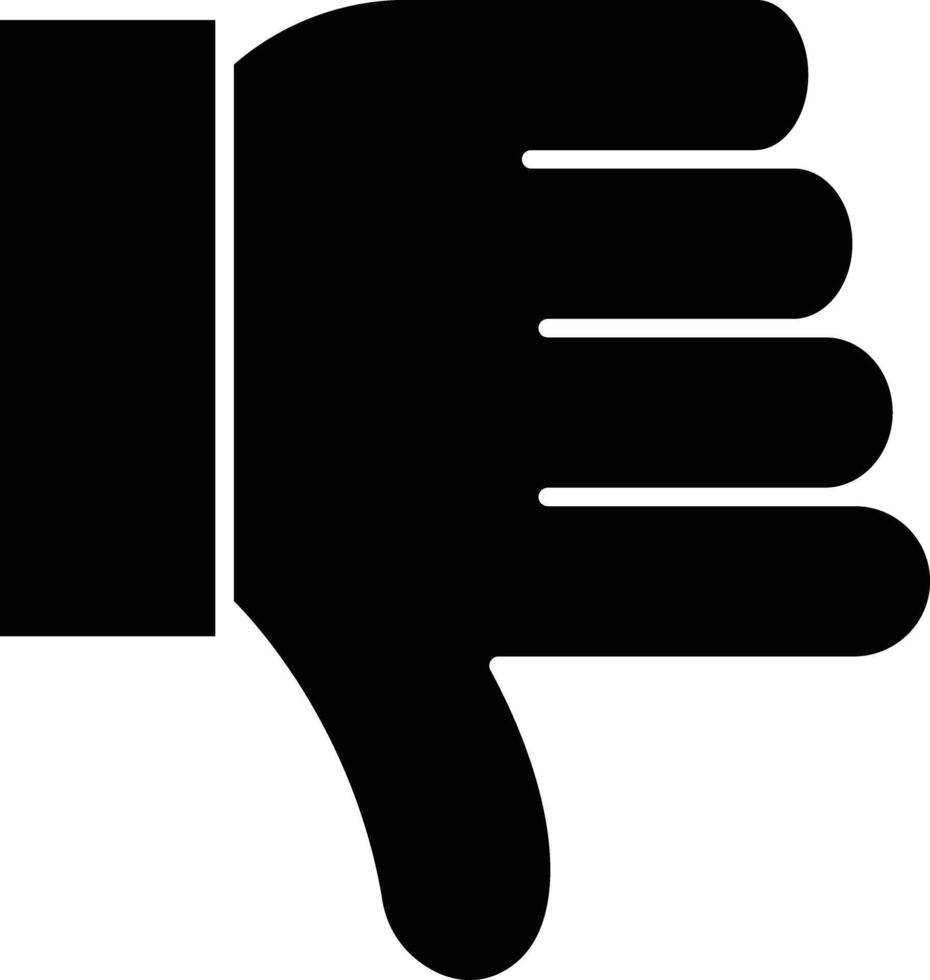 Thumbs Down Line Icon vector