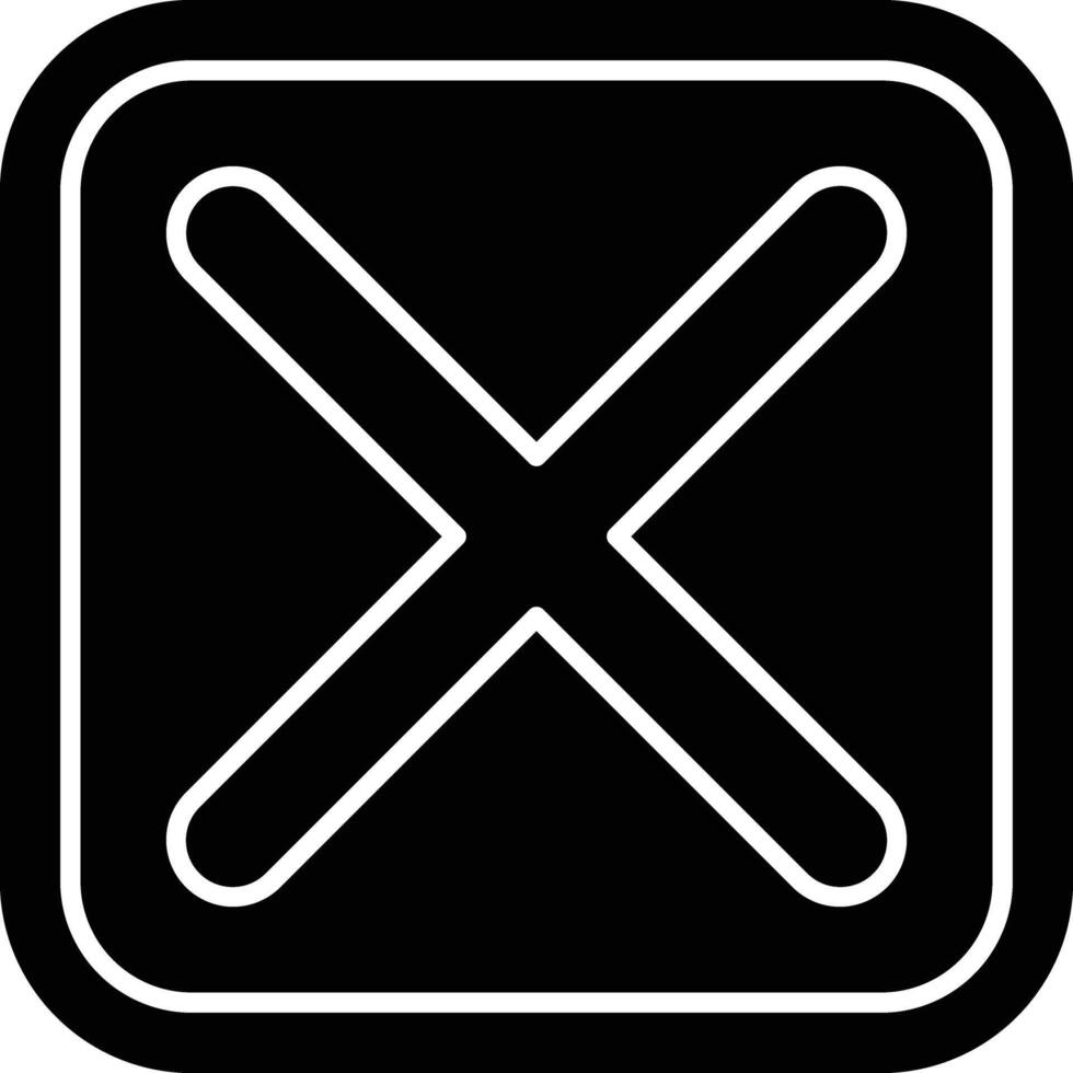 Cross Mark Line Icon vector