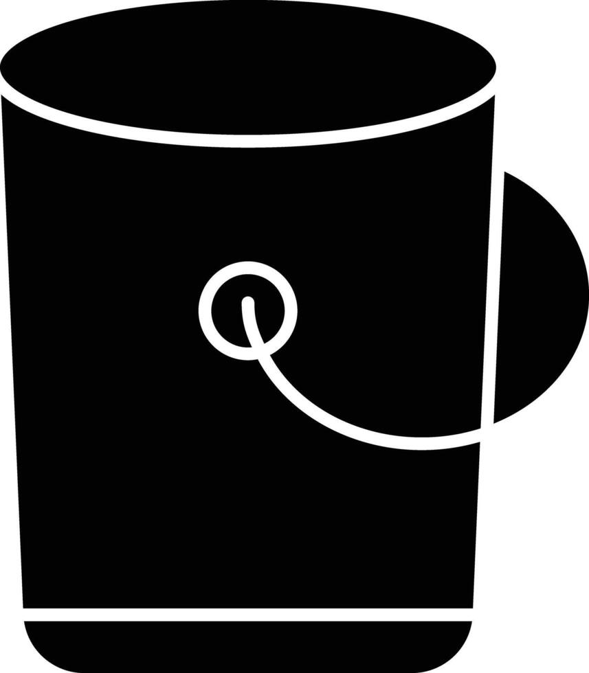 Bucket Glyph Icon Design vector