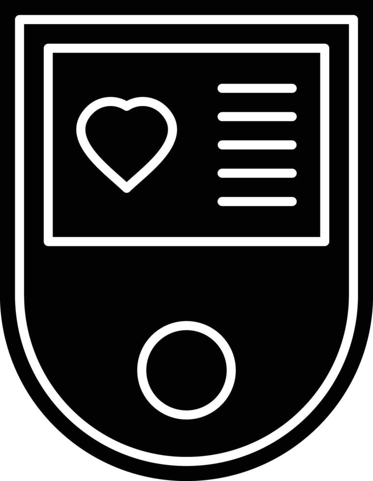 Oximeter Glyph Icon Design vector
