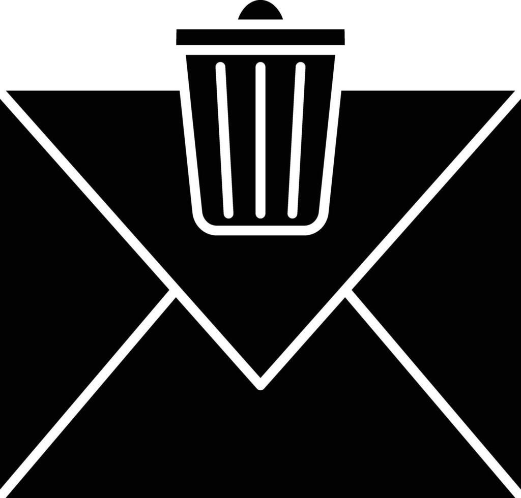 Delete Message Line Icon vector