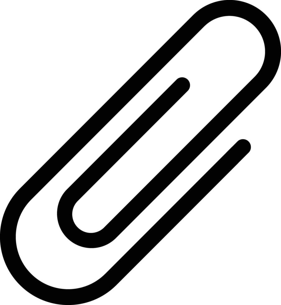Paperclip Line Icon vector