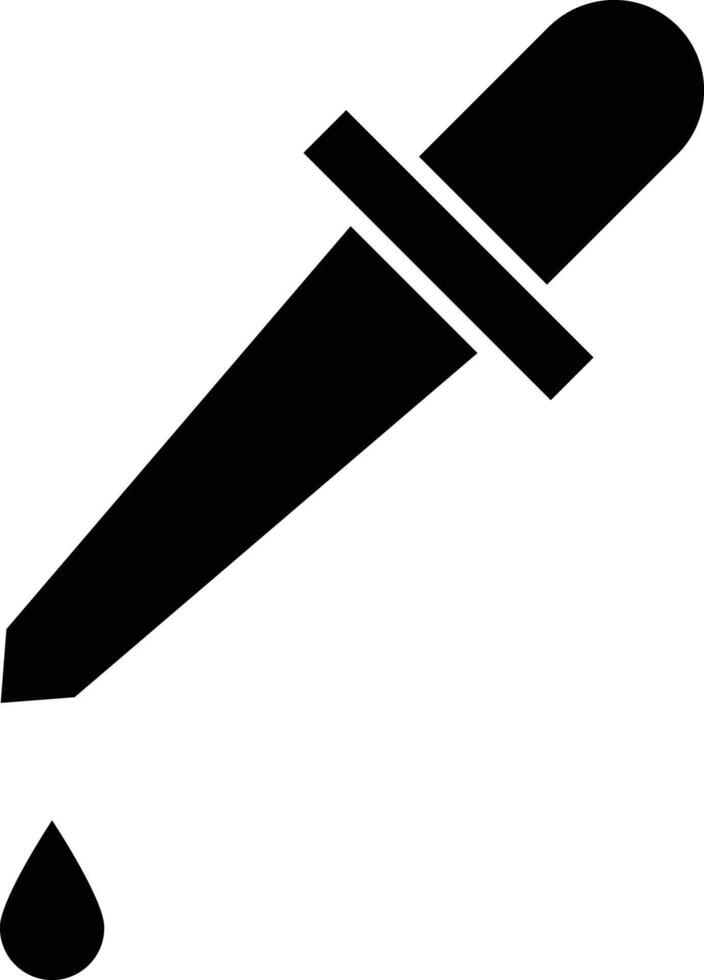 Eye Dropper Glyph Icon Design vector