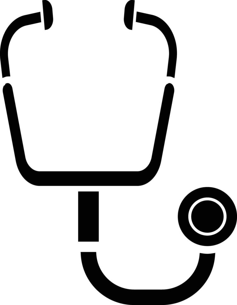 Stethoscope Glyph Icon Design vector