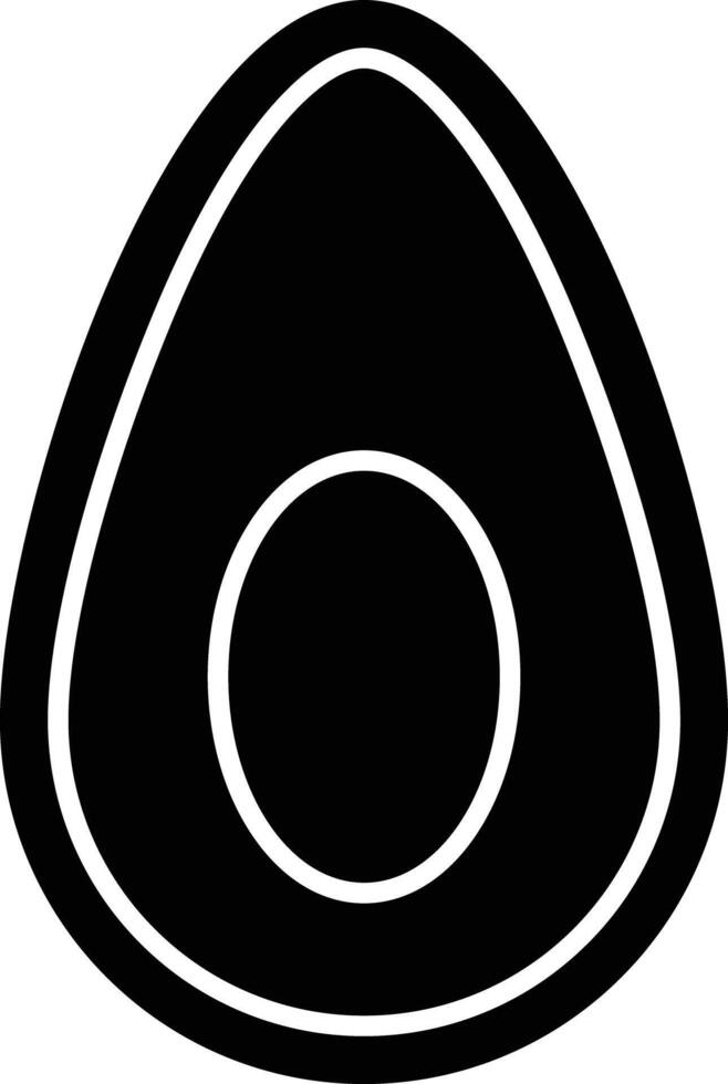 Avocado Glyph Icon Design vector