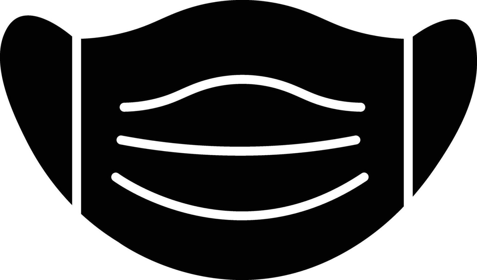 Face Mask Glyph Icon Design vector