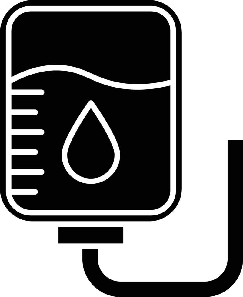 Blood Bag Glyph Icon Design vector