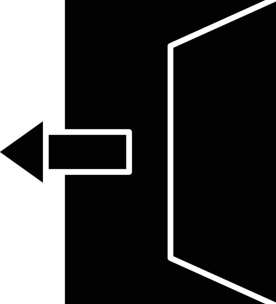 Exit Door Glyph Icon Design vector