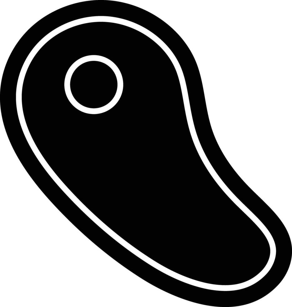 Steak Glyph Icon Design vector